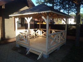 Беседка садовая деревянная 0167