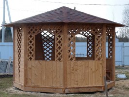 Беседка садовая из дерева 0312