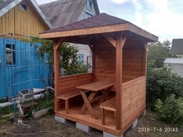 Беседка деревянная 0173