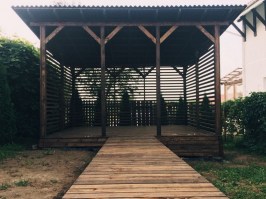 Беседка садовая из дерева 0174