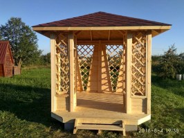 Беседка садовая деревянная 0175
