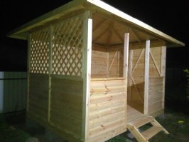 Деревянная садовая беседка 0178