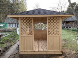 Беседка садовая деревянная для дачи в Минске 0182