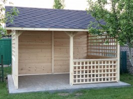 Беседка - барбекю деревянная по индивидуальным заказам 0186