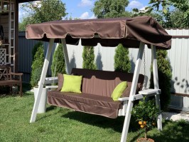Качели садовые ЭКО 0095 (с тентом и матрасом серии ПРЕМИУМ)