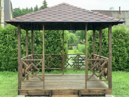 Квадратная  беседка садовая 0188