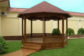 Беседка садовая деревянная 0212