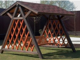 Качели садовые деревянные 0018