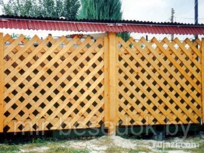 Забор деревянный решетчатый 0020