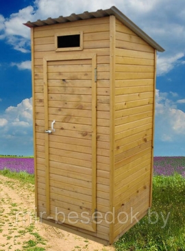 Туалет деревянный из дерева для дачи 0002