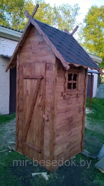 Кабинка туалетная (туалет деревянный) для дачи 0011