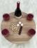 Столик для вина, круглый, складной, поднос (дуб) 0031