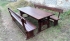 Комплект мебели садовой деревянной (стол 2,5м и две скамейки) 0032