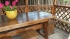 Комплект мебели садовой деревянной (стол 2м и 8 табуреток) 0038